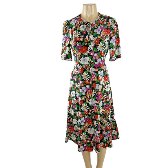 LK Bennett Montana Dress Size 6 Silk Floral - Picture 3 of 10